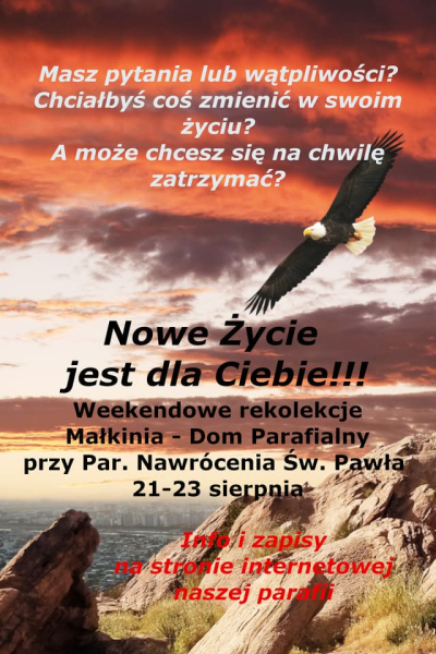 Kurs Nowe Życie - 21-23 sierpnia 2026